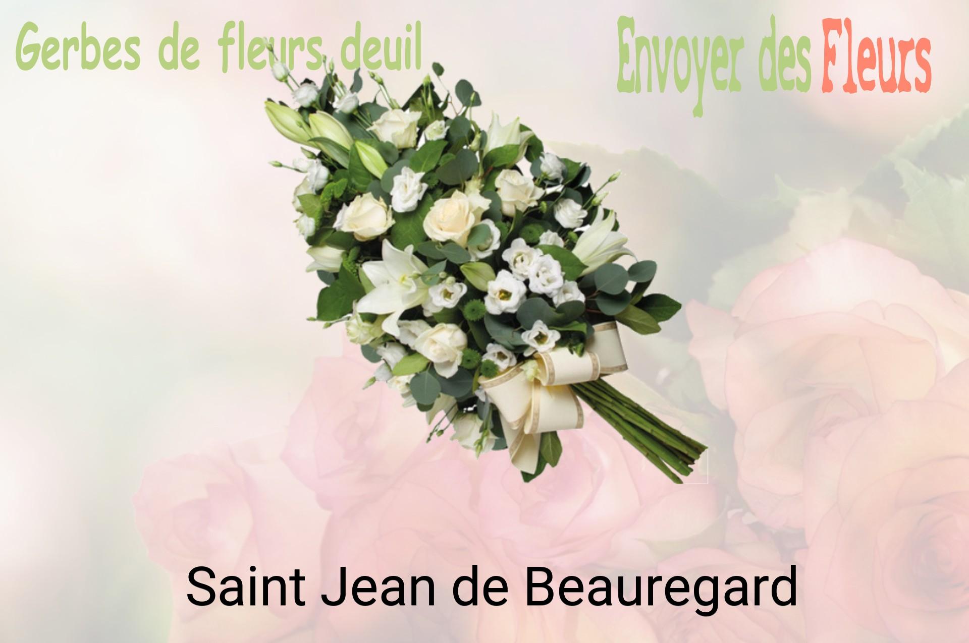 Gerbe de fleurs de deuil livrée à Saint-Jean-de-Beauregard